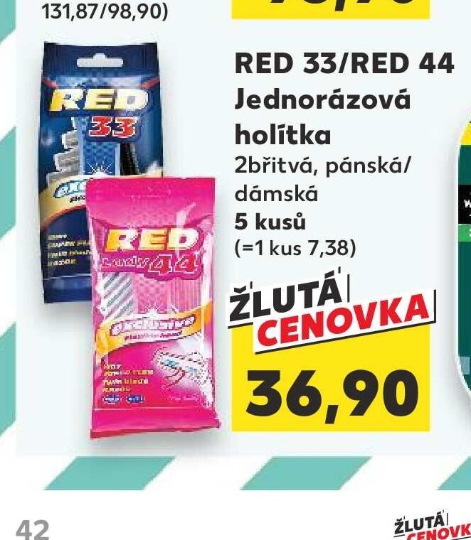 RED 33/RED 44 Jednorázová holítka dámská 5 kusů