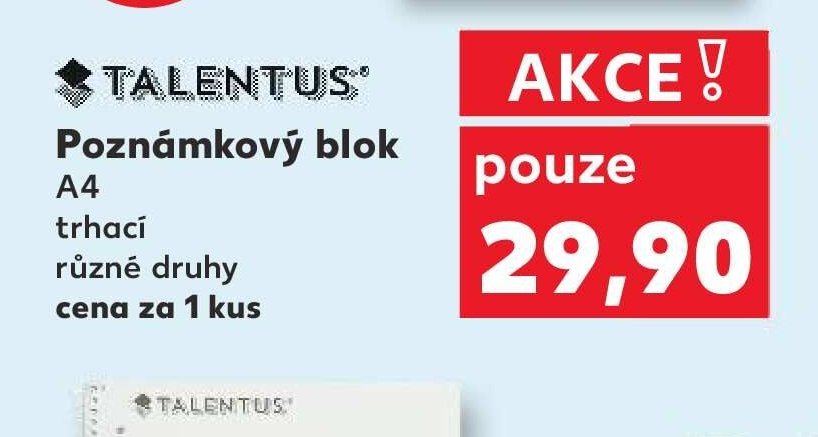 Poznámkový blok A4 trhací