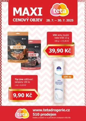 akční leták Teta drogerie 28.7.2025-30.7.2025