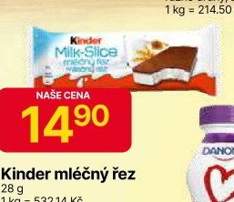Kinder mléčný řez