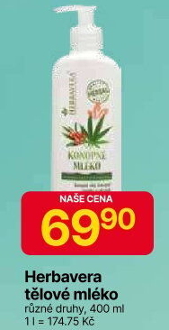 Tělové mléko Herbavera