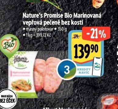Nature's Promise Bio Marinovaná vepřová pečeně bez kosti
