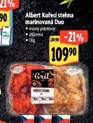 Albert Kuřecí stehna marinovaná Duo