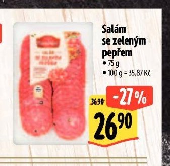Salám se zeleným pepřem