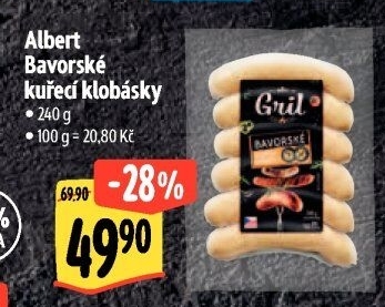 Bavorská klobása kuřecí Albert Gril