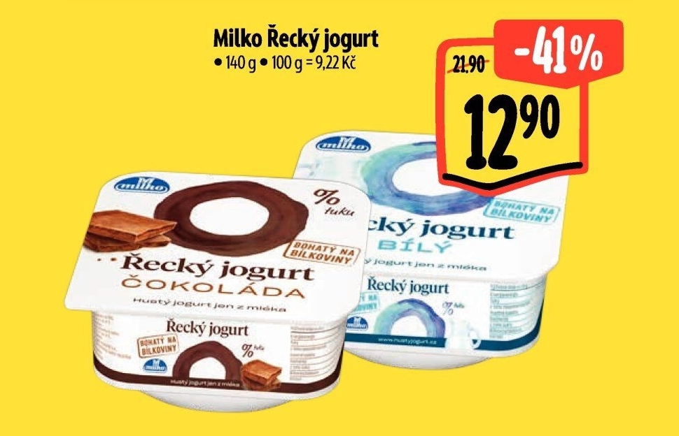 Bílý jogurt řecký 0% Milko