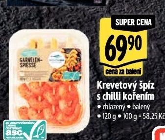 Krevetový špíz s kořením Deutsche See