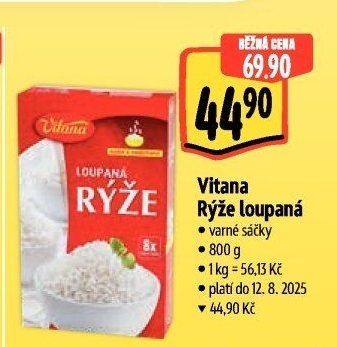 Rýže loupaná dlouhozrnná Vitana