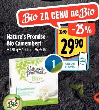 Sýr Camembert bio Nature'