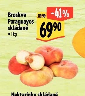 Broskve Paraguayos skládané