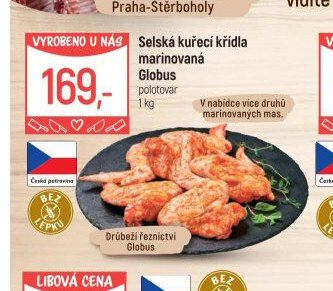 Selská kuřecí křídla marinovaná Globus