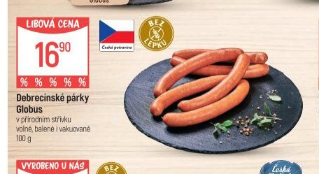 Debrecínské párky Globus