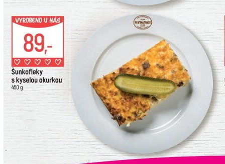 Šunkofleky s kyselou okurkou