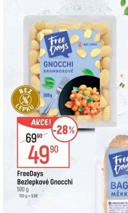 FreeDays Bezlepkové Gnocchi 500 g