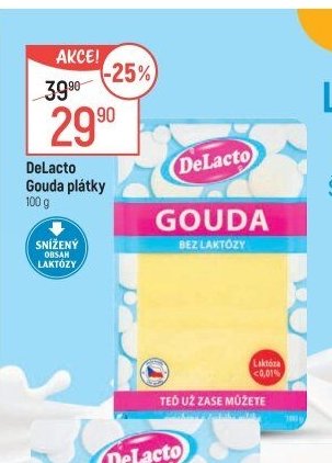 DeLacto Gouda plátky
