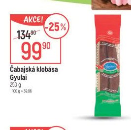 Čabajská klobása Gyulai
