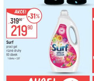 Surf prací gel