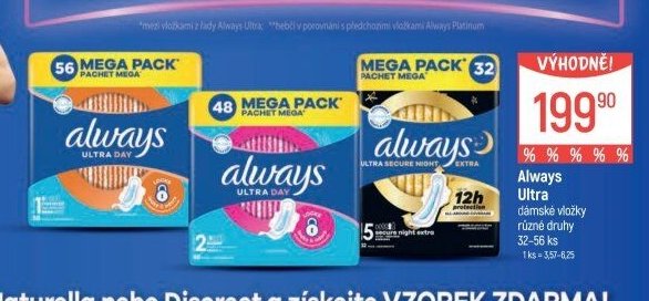 Always Ultra dámské vložky