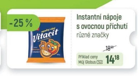 Instantní nápoje s ovocnou příchutí různé značky