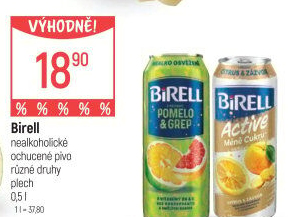 Nealkoholické pivo ochucené Birell