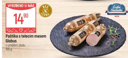 Paštika s telecím masem Játrovka Globus