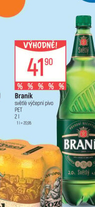 Pivo světlé výčepní 10° Braník