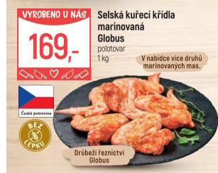 Selská kuřecí marinovaná křídla Globus