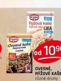 OVESNÉ, RÝŽOVÉ KAŠE různé druhy 50 - 58 g