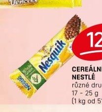 CEREÁLNÍ TYČINKY NESTLÉ různé druhy 17 - 25 g