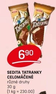 Celomáčené Tatranky Sedita