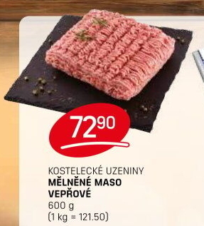 Maso mleté vepřové Kostelecké uzeniny