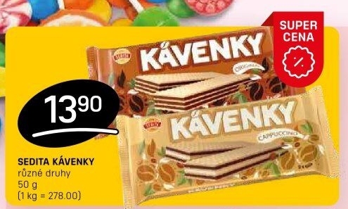 Oplatky Kávenky Sedita