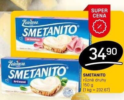 Sýr tavený Smetanito Želetava