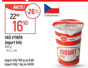 Jogurt bílý Váš Výběr
