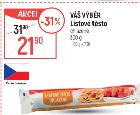 Listové těsto Váš Výběr