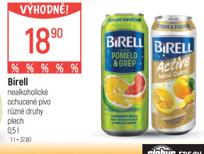 Nealkoholické pivo ochucené Birell