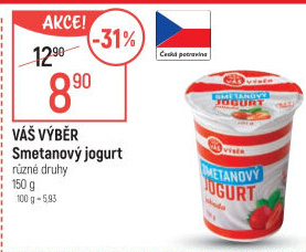 Ochucený jogurt smetanový Váš Výběr