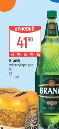 Pivo světlé výčepní 10° Braník