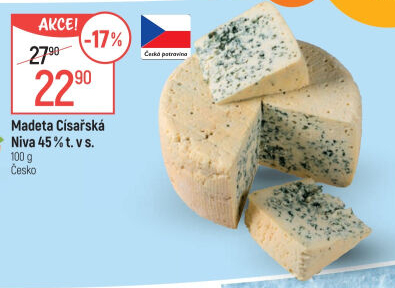 Sýr Niva Císařská 45 % Madeta