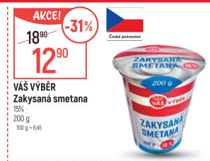 Zakysaná smetana 15% Váš Výběr