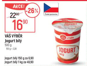 Jogurt bílý Váš Výběr