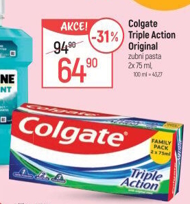 Pasta na zuby Triple Action Colgate
