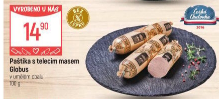 Paštika s telecím masem Játrovka Globus