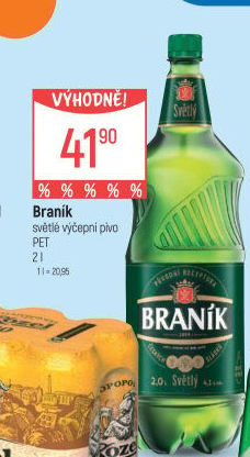 Pivo světlé výčepní 10° Braník