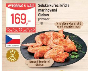 Selská kuřecí marinovaná křídla Globus