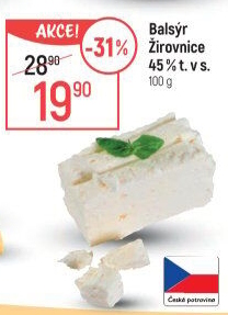 Sýr Balsýr Mlékárna Žirovnice