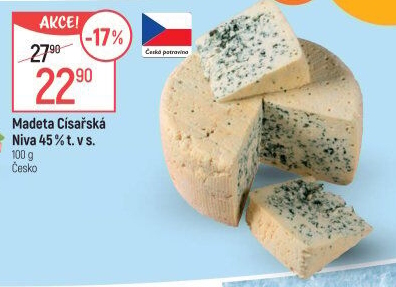 Sýr Niva Císařská 45 % Madeta