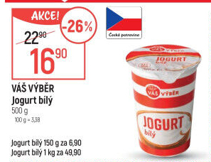 Jogurt bílý Váš Výběr