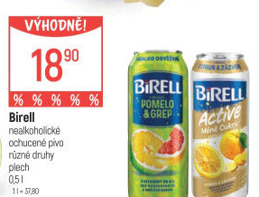 Nealkoholické pivo ochucené Birell