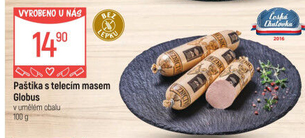 Paštika s telecím masem Játrovka Globus